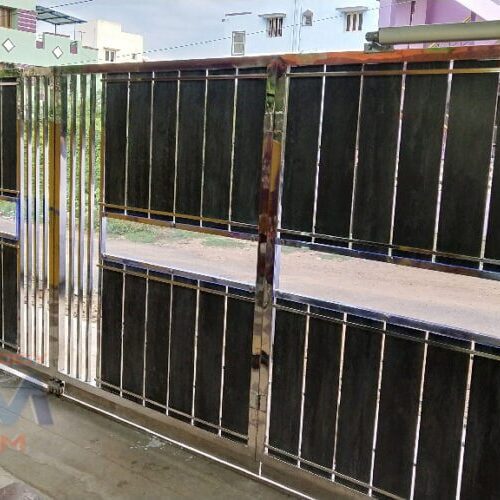 Automatic SS Gate with Track Bi-Folding Gate