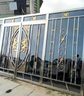 Glass with SS Sliding Gate