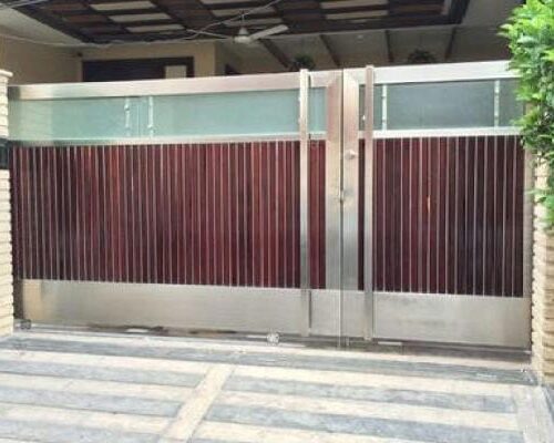 Glass with SS Sliding Gate