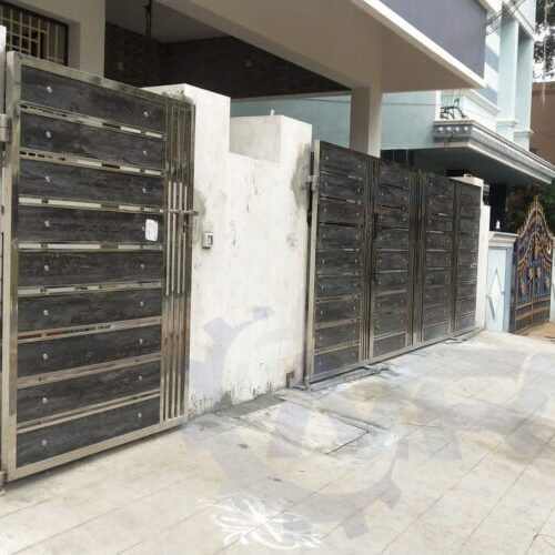 Trackless BI-Folding Gate