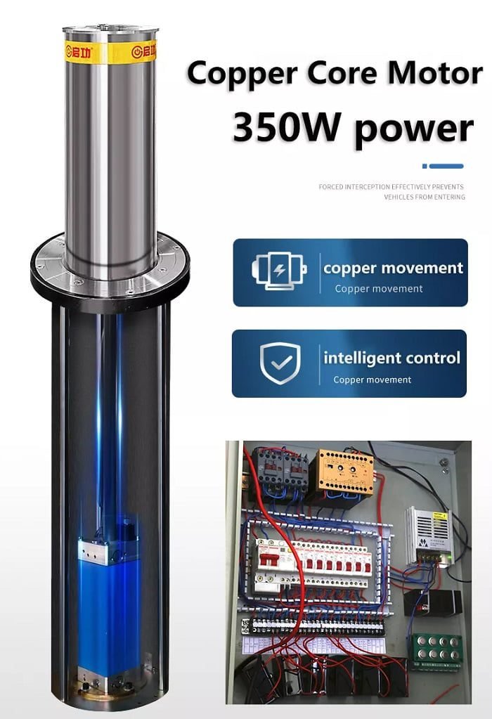 Automatic Stainless Steel Hydraulic Bollards MR-AB700 Technical Specifications