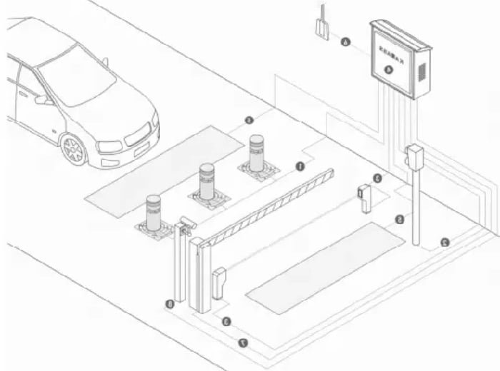 Hydraulic Automatic Rising Bollards MR-AB600 Technical Specifications