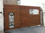 Motorized HPL Swing Gates 028
