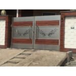 SS 304 With HPL Sheet and Laser Design Swing Gates