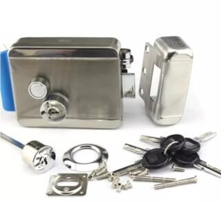 Security Electric Magnetic Door Rim Lock With Key