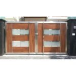 Stainless Steel Swing Gate with Glass