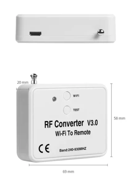 Wireless WIFI to remote RF converter