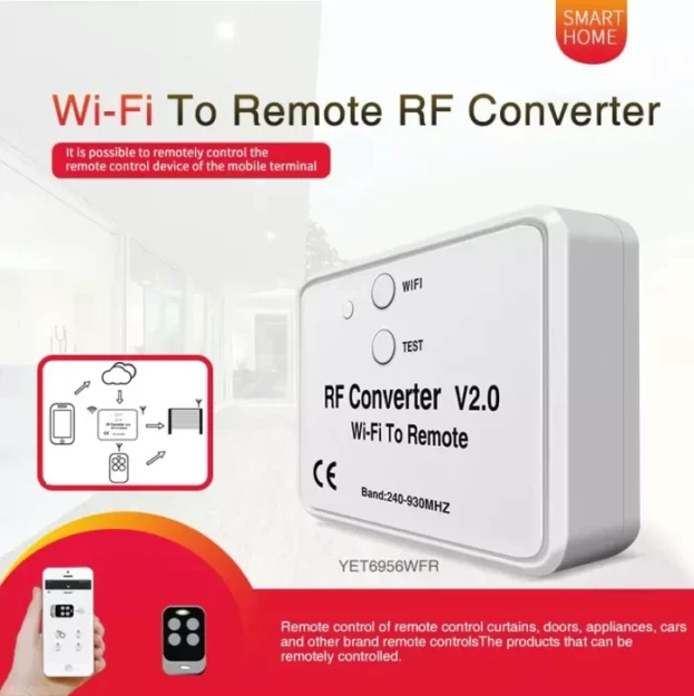 Wireless WIFI to remote RF converter