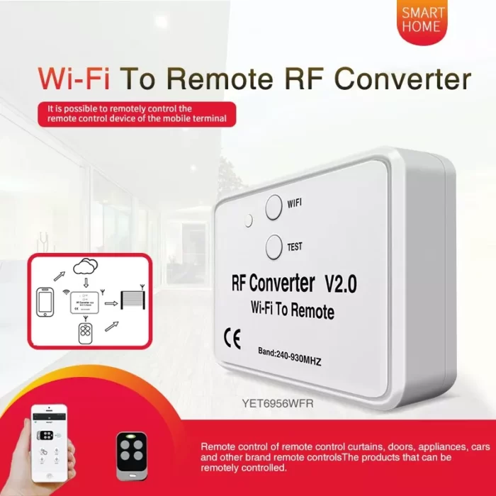 Wireless WIFI to remote RF converter