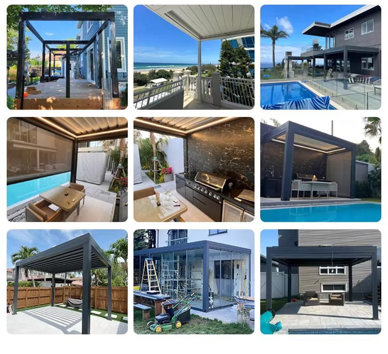Aluminium Pergola with Retractable Roof