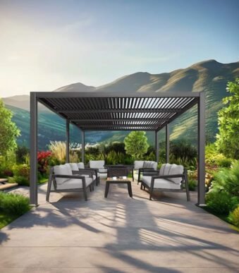 Aluminium Pergola with Retractable Roof