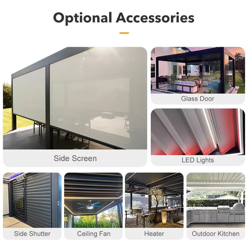 Aluminium Pergola with Retractable Roof