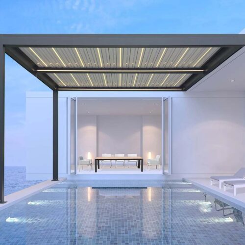 Aluminium Pergola with Retractable Roof