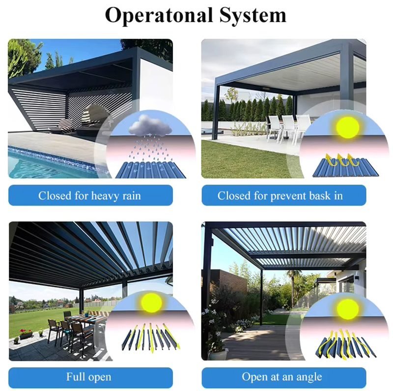 Aluminium Pergola with Retractable Roof