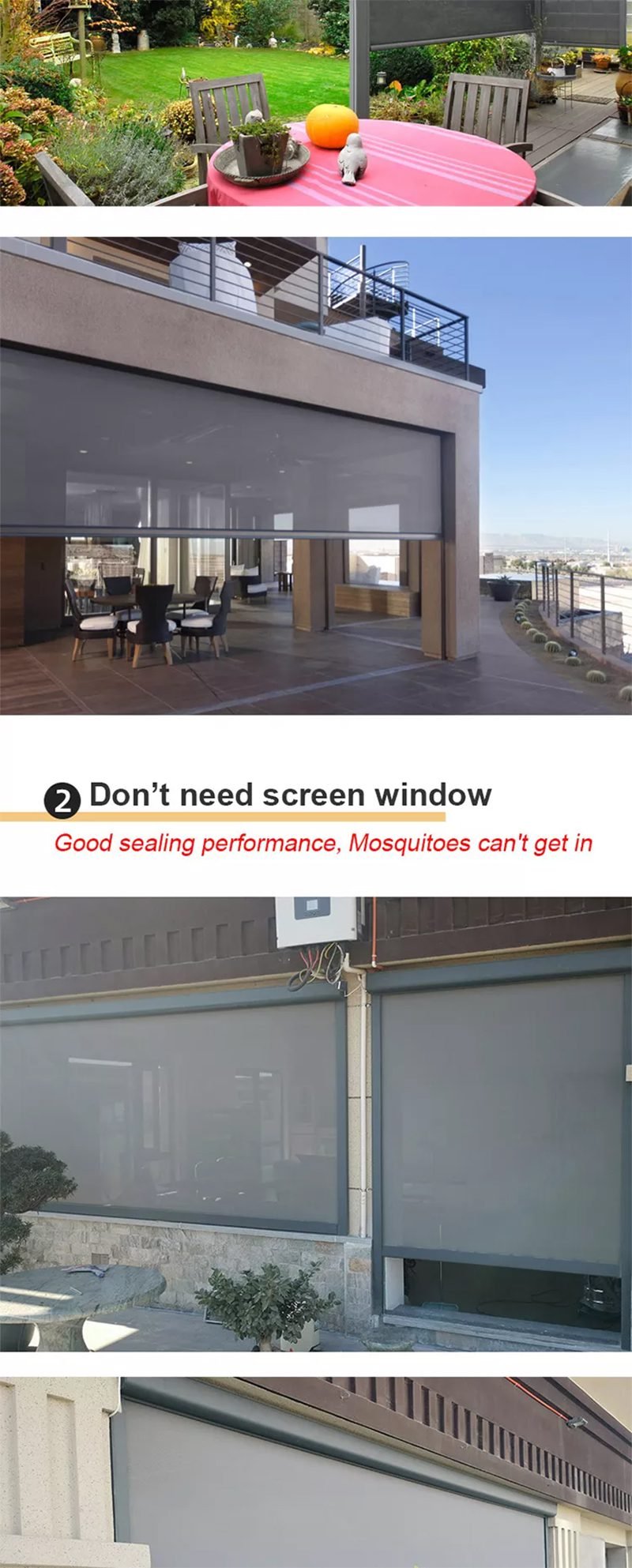 Custom Outdoor Roller Window Shades and Blinds