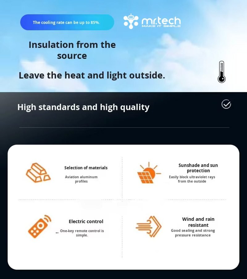 Horizontal Roller Shutter for Sky Light Blinds