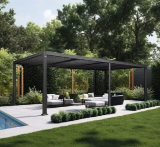 Modern Outdoor Louvered Roof Aluminium Pergola