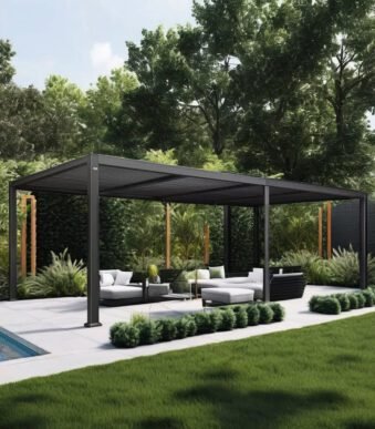 Modern Outdoor Louvered Roof Aluminium Pergola