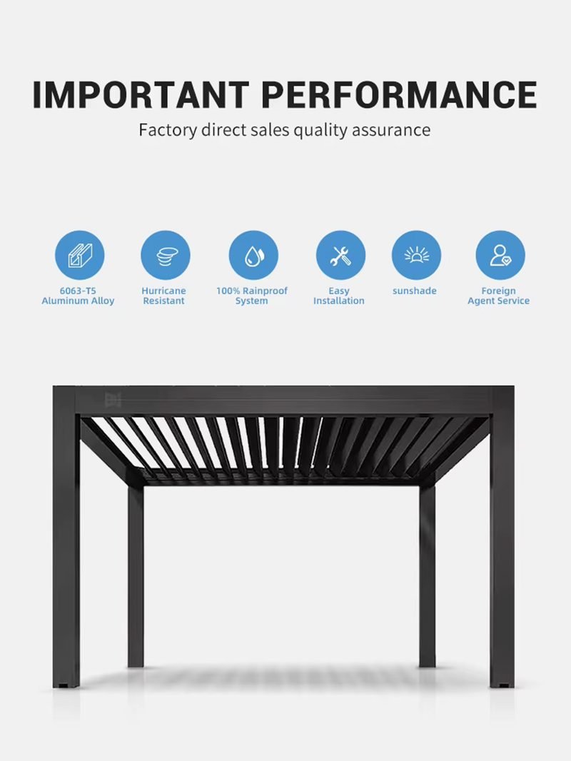 3x4m Outdoor Arches Bioclimatic Pergola