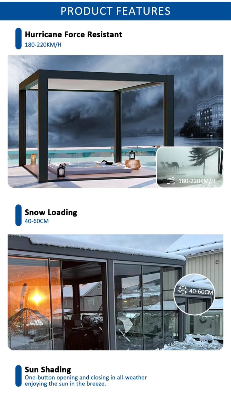 3x4m Outdoor Arches Bioclimatic Pergola
