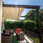 Pergola with Roof and Sides Awning