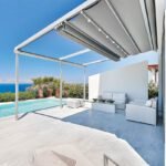 Pergola with Roof and Sides Awning