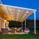 Pergola with Roof and Sides Awning