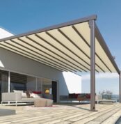 Pergola with Roof and Sides Awning