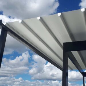 Pergola with Roof and Sides Awning