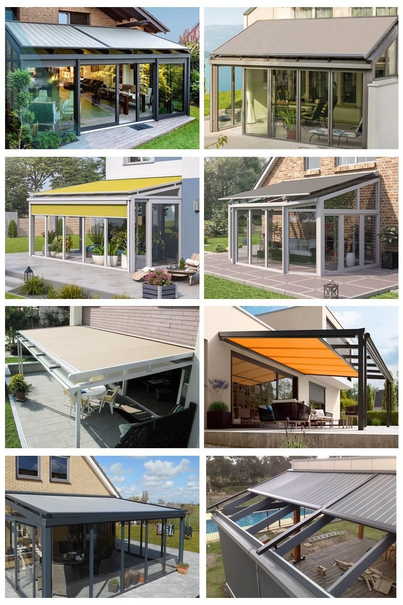 Roof Sunshade Waterproof Retractable Awning and blind