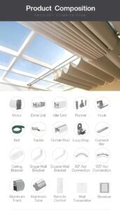 Top Roof Automatic Skylight Blinds