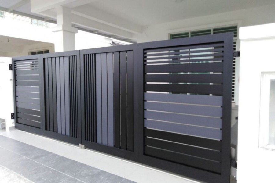 Aluminium Track Bi Folding Swing Gates