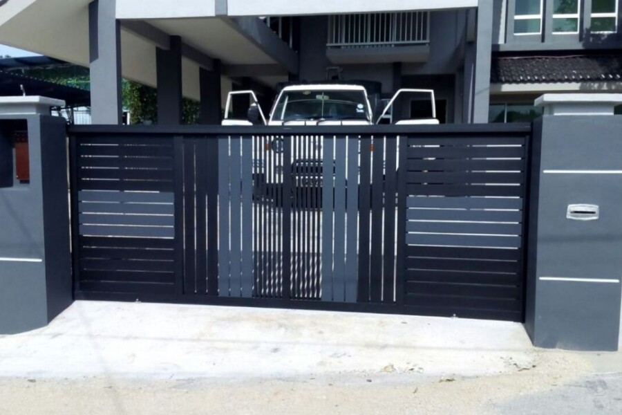 Aluminium Trackless Bi Folding Swing Gate