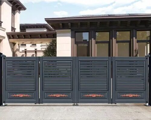 Aluminium Trackless Bi Folding Swing Gates
