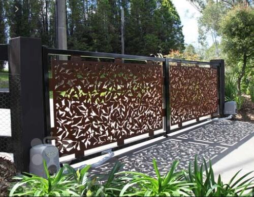 Corten Steel Laser Cut Gates MR-CSG52