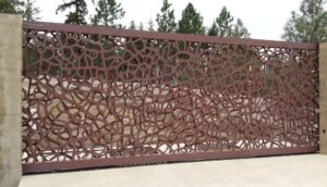 Corten Steel Sliding Gates MR-CSG38