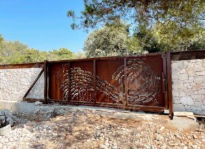 Corten Steel Sliding Gates MR-CSG38