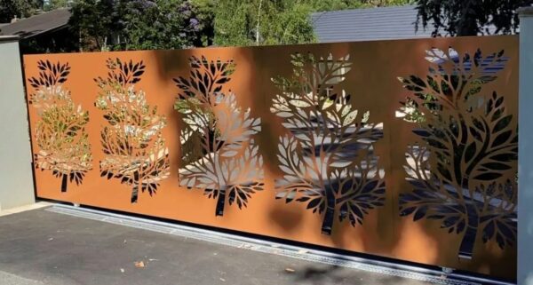 Corten Steel Sliding Gates MR-CSG38