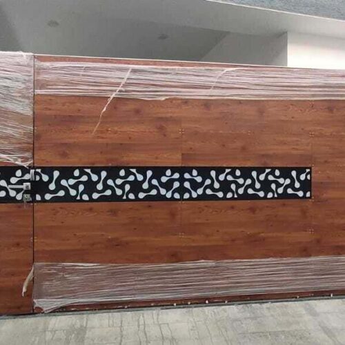 Iron Steel with HPL Sheet Sliding Gate