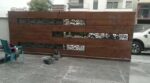 Iron Steel with HPL Sheet Sliding Gate
