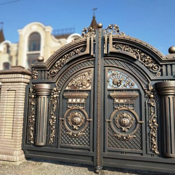 Old Decorative Trim Wrought Iron Metal Gates