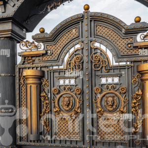 Old Decorative Trim Wrought Iron Metal Gates