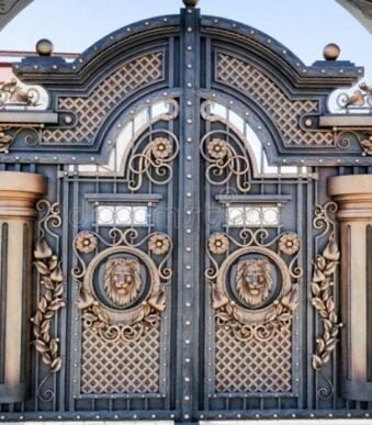 Old Decorative Trim Wrought Iron Metal Gates