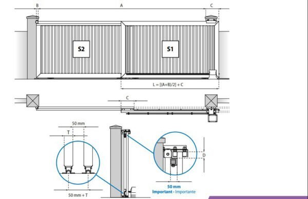 Telescopic Sliding Gate Kit