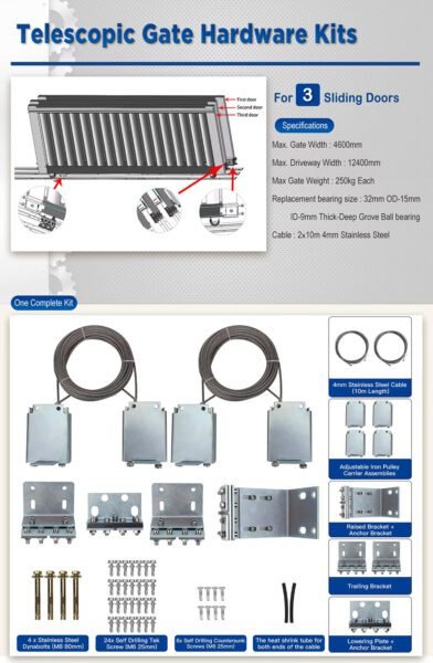 Telescopic Sliding Gate Kit