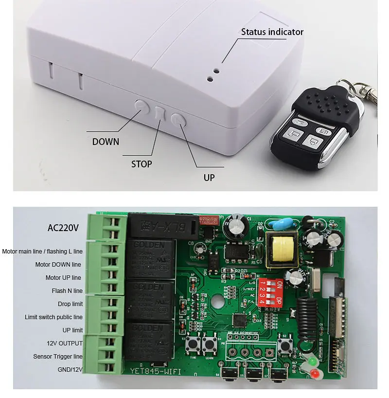 MR 846WFR wireless remote roller shutter motor wifi controller smart home switch garage door opener