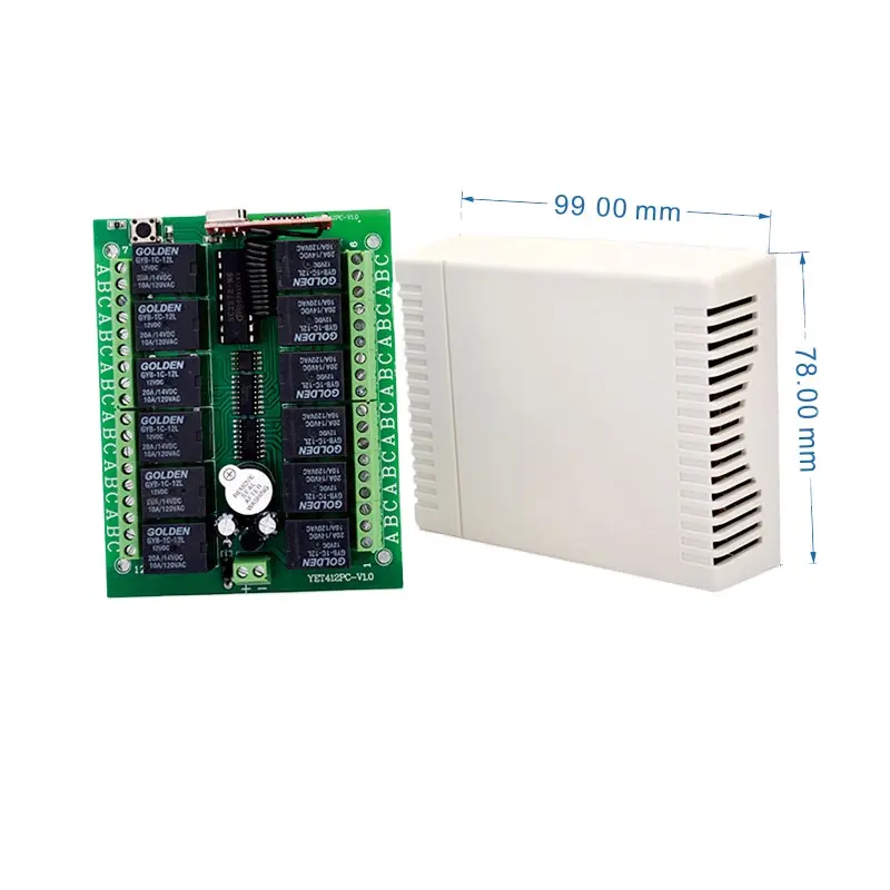 MR RL12PC RF Wireless automatic door and window 315mhz433mhz 12 channel relay controller receiver