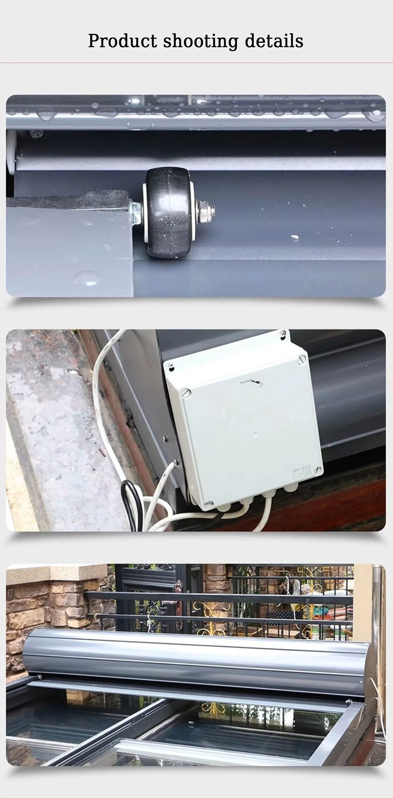 Outdoor Horizontal Shutter Blinds for Motorized