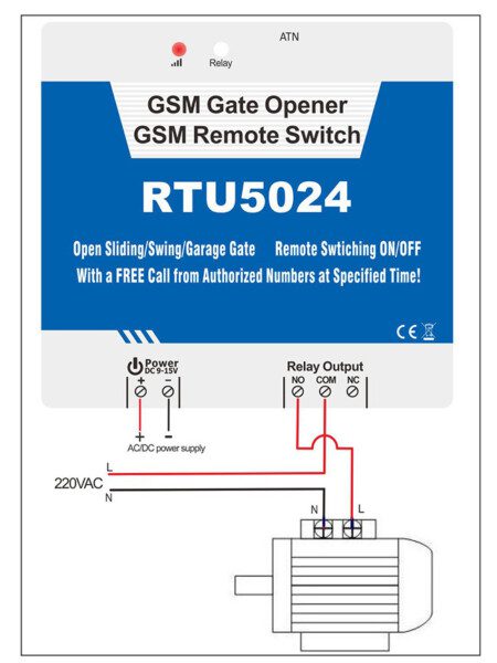 GSM Gate Opener Remote Relay Switch for Garage Door