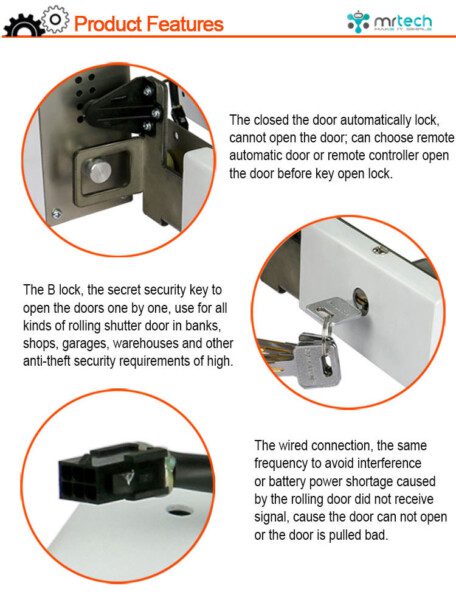Anti-Theft Electronic Side Lock Match Keys Used for Rolling Shutter